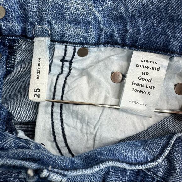 PacSun Eco Bandana Patch High Waisted Baggy Jeans Size 25 - Picture 9 of 15